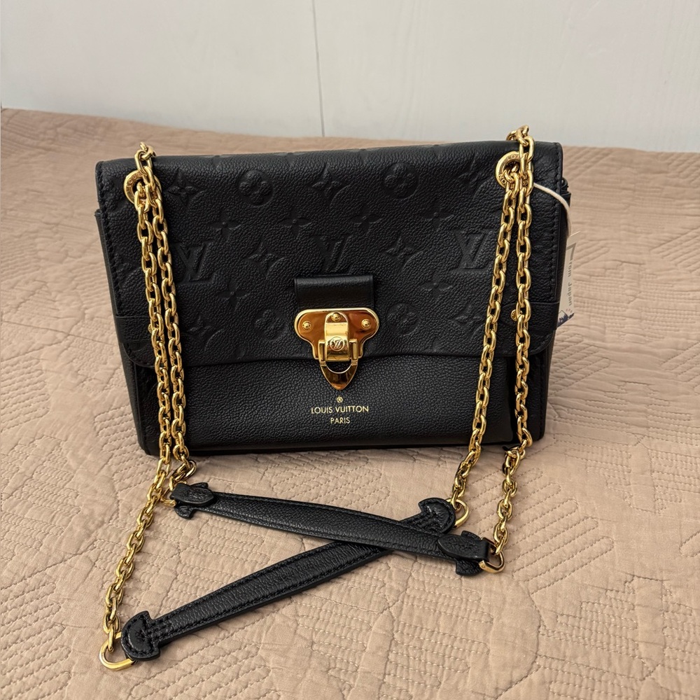 Louis Vuitton Vavin PM black shoulder crossbody bag golden hardware - Picture 3 of 17
